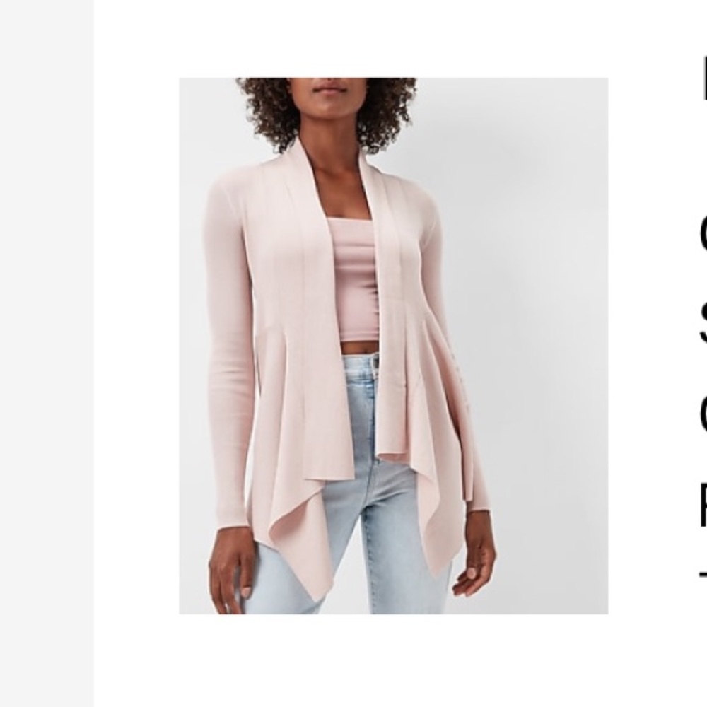 Draped front cardigan